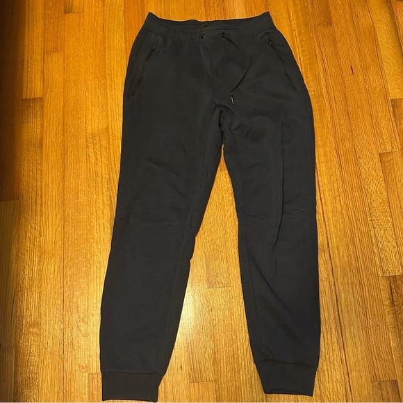 Uniqlo Joggers Mens Medium Blue Pants Running Athletic Zipper Pockets Cotton(b5 - Picture 1 of 12